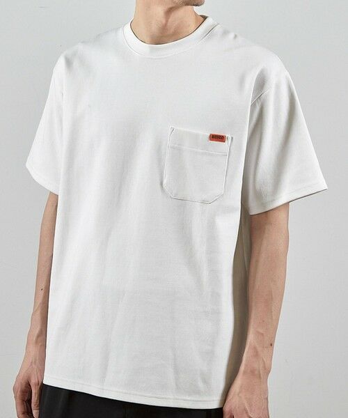 MEN'S BIGI / メンズビギ Tシャツ | ユニバーサルオーバーオール別注バックプリントロゴししゅうポケットTシャツ | 詳細5