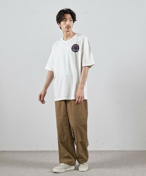 MEN'S BIGI / メンズビギ Tシャツ | ビンテージサークルロゴピグメントTシャツ | 詳細1