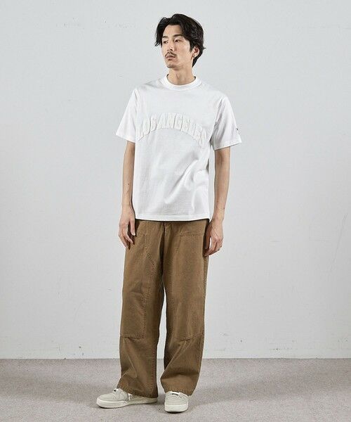 MEN'S BIGI / メンズビギ Tシャツ | LA発泡プリントロゴししゅうTシャツ | 詳細1