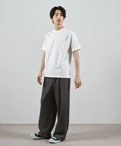 MEN'S BIGI / メンズビギ Tシャツ | NY発泡プリントロゴししゅうTシャツ | 詳細1