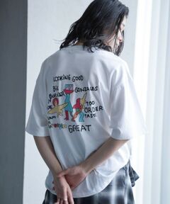 MEN'S BIGI / メンズビギ Tシャツ | 【MARK GONZALES/マークゴンザレス 別注】ロゴプリントオーバーサイズTシャツ
