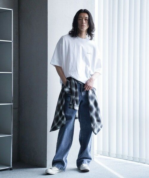 MEN'S BIGI / メンズビギ Tシャツ | 【MARK GONZALES/マークゴンザレス 別注】ロゴプリントオーバーサイズTシャツ | 詳細1