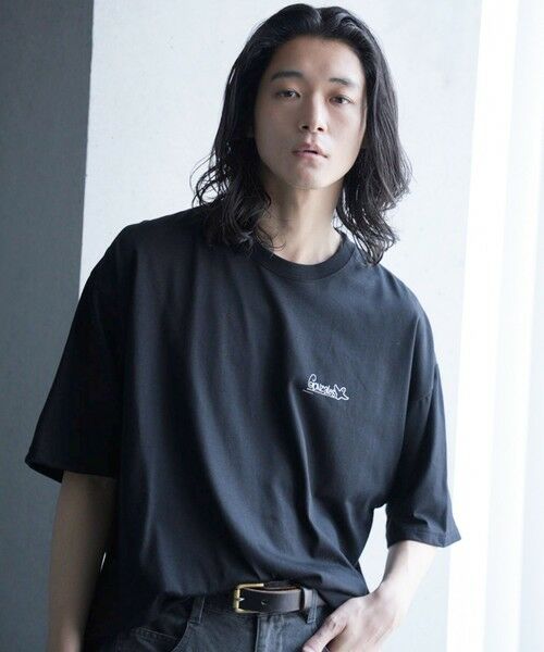 MEN'S BIGI / メンズビギ Tシャツ | 【MARK GONZALES/マークゴンザレス 別注】ロゴプリントオーバーサイズTシャツ（ブラック）