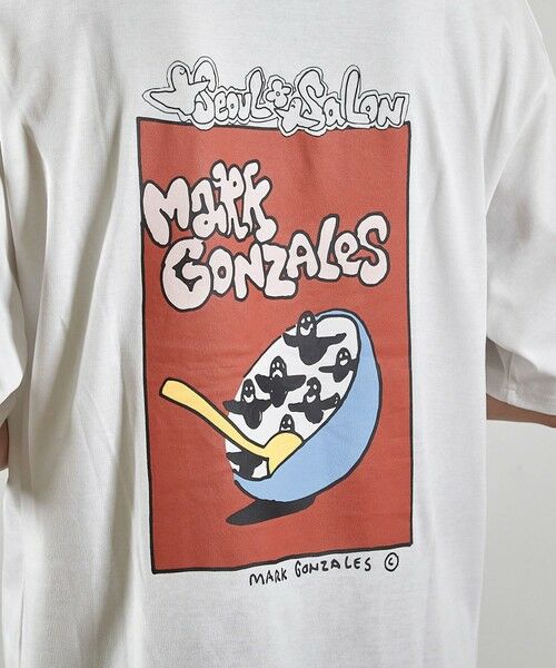 MEN'S BIGI / メンズビギ Tシャツ | 【MARK GONZALES/マークゴンザレス 別注】ロゴプリントオーバーサイズTシャツ | 詳細9