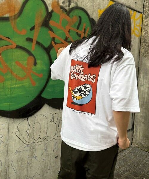 MEN'S BIGI / メンズビギ Tシャツ | 【MARK GONZALES/マークゴンザレス 別注】ロゴプリントオーバーサイズTシャツ | 詳細2