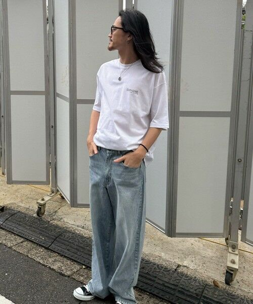 MEN'S BIGI / メンズビギ Tシャツ | 【MARK GONZALES/マークゴンザレス 別注】ロゴプリントオーバーサイズTシャツ | 詳細3