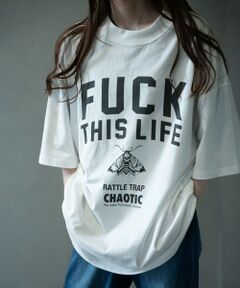 MEN'S BIGI / メンズビギ Tシャツ | 【CHAOTIC】別注FUCK THIS LIFEプリントオーバーサイズTシャツ