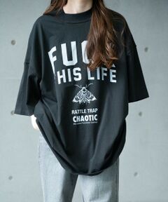 MEN'S BIGI / メンズビギ Tシャツ | 【CHAOTIC】別注FUCK THIS LIFEプリントオーバーサイズTシャツ