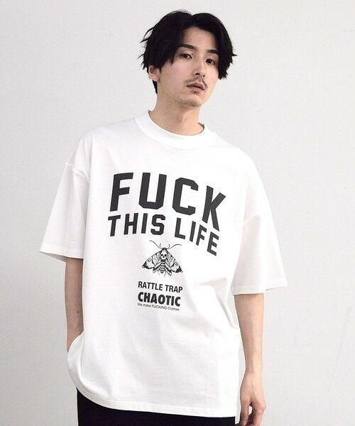 MEN'S BIGI / メンズビギ Tシャツ | 【CHAOTIC】別注FUCK THIS LIFEプリントオーバーサイズTシャツ | 詳細2