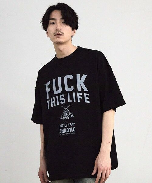 MEN'S BIGI / メンズビギ Tシャツ | 【CHAOTIC】別注FUCK THIS LIFEプリントオーバーサイズTシャツ | 詳細6