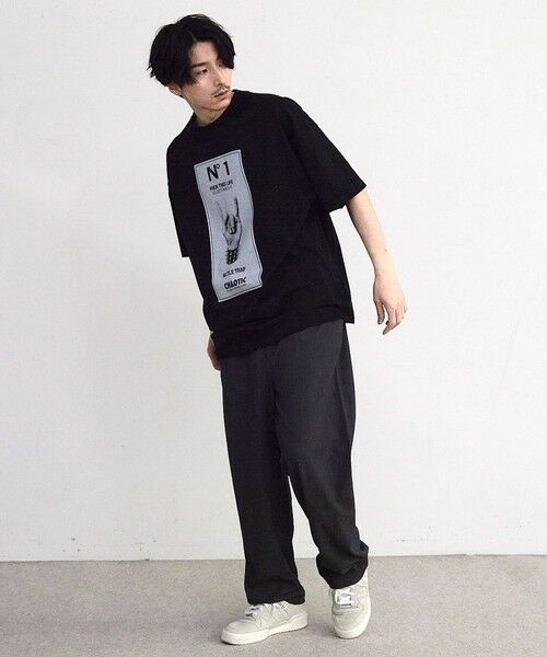 MEN'S BIGI / メンズビギ Tシャツ | 【CHAOTIC】別注メロイックサインプリントオーバーサイズTシャツ | 詳細6