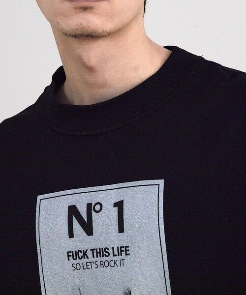 MEN'S BIGI / メンズビギ Tシャツ | 【CHAOTIC】別注メロイックサインプリントオーバーサイズTシャツ | 詳細8