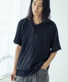 MEN'S BIGI / メンズビギ ポロシャツ | ストライプシアーポロシャツ