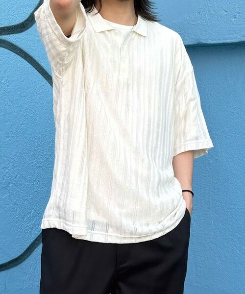 MEN'S BIGI / メンズビギ ポロシャツ | ストライプシアーポロシャツ | 詳細6