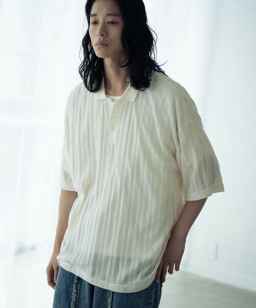 MEN'S BIGI / メンズビギ ポロシャツ | ストライプシアーポロシャツ | 詳細2