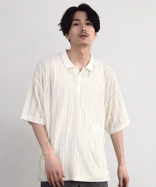 MEN'S BIGI / メンズビギ ポロシャツ | ストライプシアーポロシャツ | 詳細3