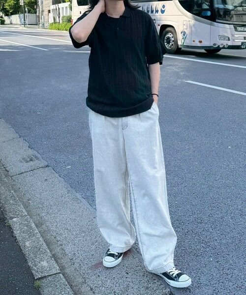 MEN'S BIGI / メンズビギ ポロシャツ | ストライプシアーポロシャツ | 詳細12