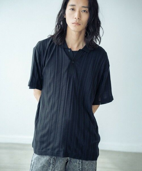 MEN'S BIGI / メンズビギ ポロシャツ | ストライプシアーポロシャツ | 詳細8