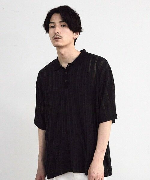 MEN'S BIGI / メンズビギ ポロシャツ | ストライプシアーポロシャツ | 詳細9