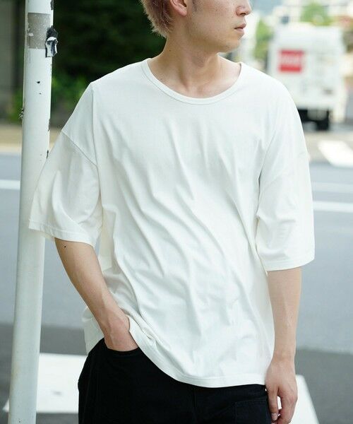 MEN'S BIGI / メンズビギ Tシャツ | COOLMAX OVER SIZE TEE/吸汗速乾クールマックスオーバーサイズTシャツ | 詳細1