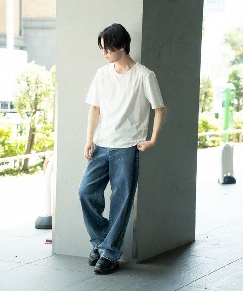MEN'S BIGI / メンズビギ Tシャツ | 【WEB限定/クールマックス】COOLMAX COTTON BASIC CROPPED TEE | 詳細2