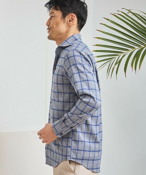 MEN'S BIGI / メンズビギ シャツ・ブラウス | T/Rチェックカッタウェイカラーシャツ | 詳細1