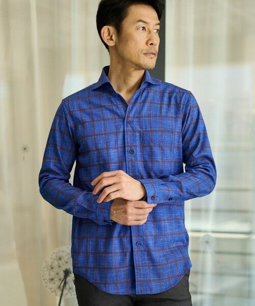 MEN'S BIGI / メンズビギ シャツ・ブラウス | T/Rチェックカッタウェイカラーシャツ | 詳細11