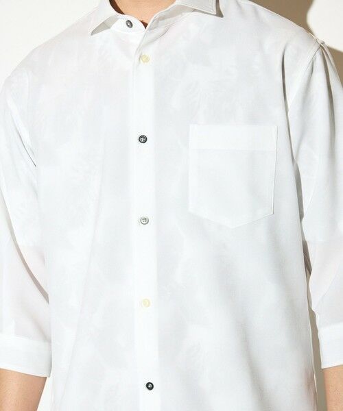 MEN'S BIGI / メンズビギ シャツ・ブラウス | ポリエステルカチオン七分袖ワイドカラーシャツ | 詳細5