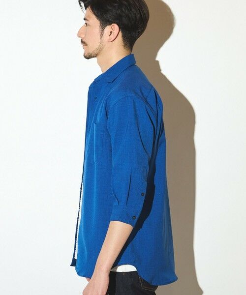MEN'S BIGI / メンズビギ シャツ・ブラウス | ポリエステルカチオン七分袖ワイドカラーシャツ | 詳細10