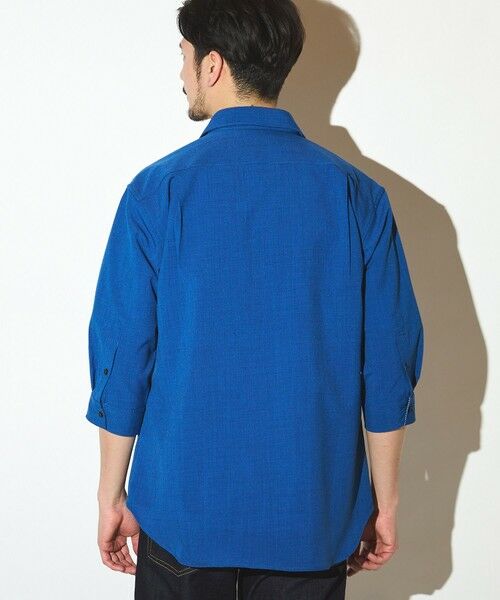 MEN'S BIGI / メンズビギ シャツ・ブラウス | ポリエステルカチオン七分袖ワイドカラーシャツ | 詳細11