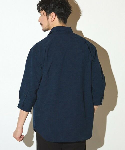 MEN'S BIGI / メンズビギ シャツ・ブラウス | ポリエステルカチオン七分袖ワイドカラーシャツ | 詳細15