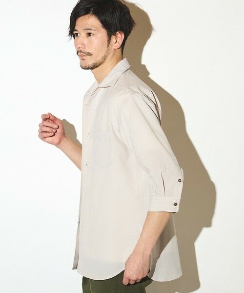 MEN'S BIGI / メンズビギ シャツ・ブラウス | ポリエステルカチオン七分袖ワイドカラーシャツ | 詳細24