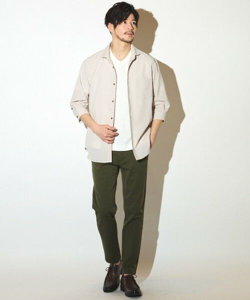 MEN'S BIGI / メンズビギ シャツ・ブラウス | ポリエステルカチオン七分袖ワイドカラーシャツ | 詳細26