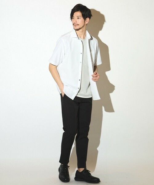 MEN'S BIGI / メンズビギ シャツ・ブラウス | ポリエステルカチオン半袖ワイドカラーシャツ | 詳細3