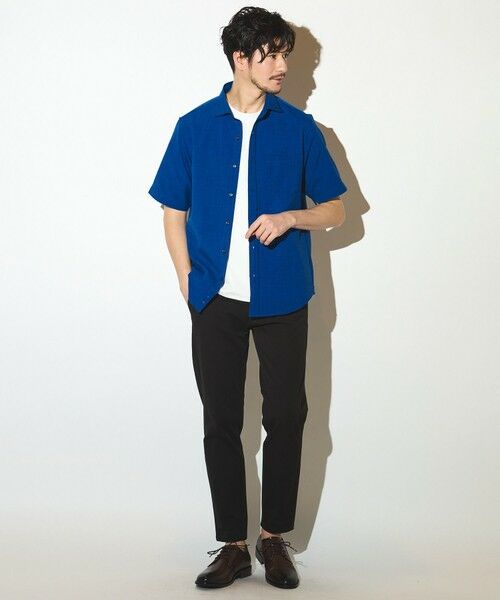 MEN'S BIGI / メンズビギ シャツ・ブラウス | ポリエステルカチオン半袖ワイドカラーシャツ | 詳細6