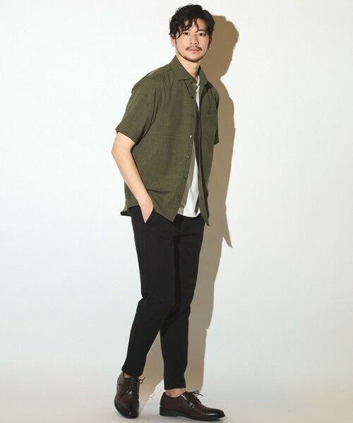 MEN'S BIGI / メンズビギ シャツ・ブラウス | ポリエステルカチオン半袖ワイドカラーシャツ | 詳細12