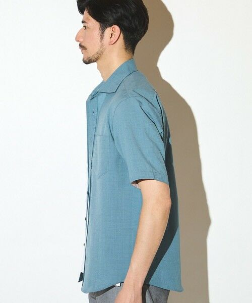 MEN'S BIGI / メンズビギ シャツ・ブラウス | ポリエステルカチオン半袖ワイドカラーシャツ | 詳細13