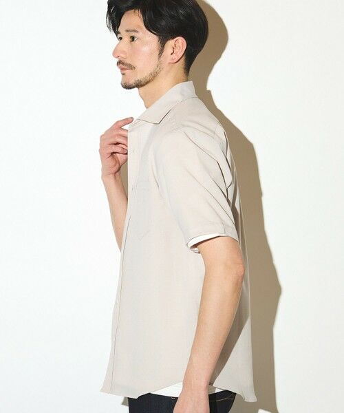 MEN'S BIGI / メンズビギ シャツ・ブラウス | ポリエステルカチオン半袖ワイドカラーシャツ | 詳細16