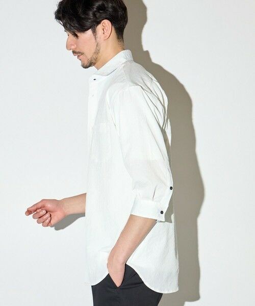 MEN'S BIGI / メンズビギ シャツ・ブラウス | 楊柳ワッシャー七分袖ワイドカラーシャツ | 詳細1