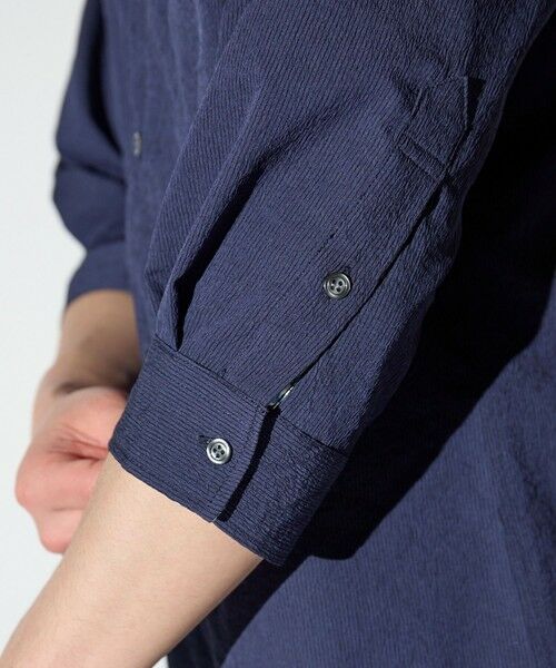 MEN'S BIGI / メンズビギ シャツ・ブラウス | 楊柳ワッシャー七分袖ワイドカラーシャツ | 詳細12