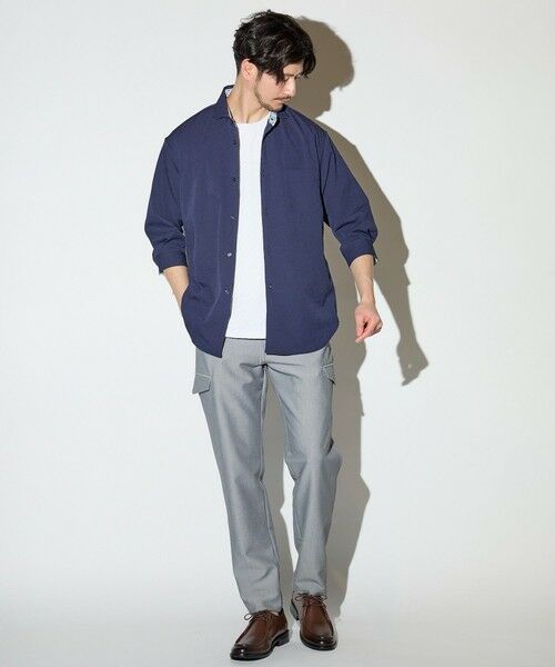 MEN'S BIGI / メンズビギ シャツ・ブラウス | 楊柳ワッシャー七分袖ワイドカラーシャツ | 詳細14