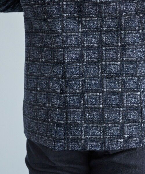 MEN'S BIGI / メンズビギ テーラードジャケット | ポリエステルサッカーチェック柄テーラードジャケット | 詳細7