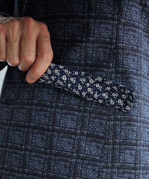 MEN'S BIGI / メンズビギ テーラードジャケット | ポリエステルサッカーチェック柄テーラードジャケット | 詳細10