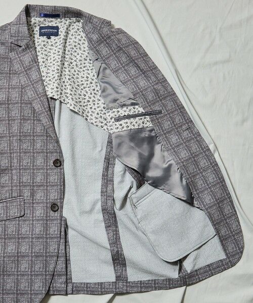 MEN'S BIGI / メンズビギ テーラードジャケット | ポリエステルサッカーチェック柄テーラードジャケット | 詳細20