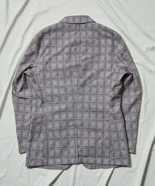 MEN'S BIGI / メンズビギ テーラードジャケット | ポリエステルサッカーチェック柄テーラードジャケット | 詳細21