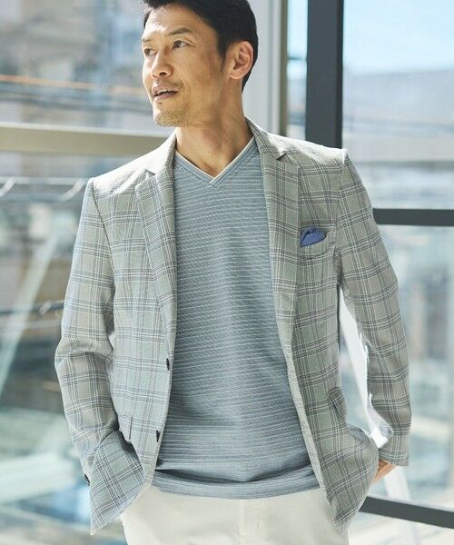 MEN'S BIGI / メンズビギ テーラードジャケット | T/Rウインドウペンチェックテーラードジャケット | 詳細1