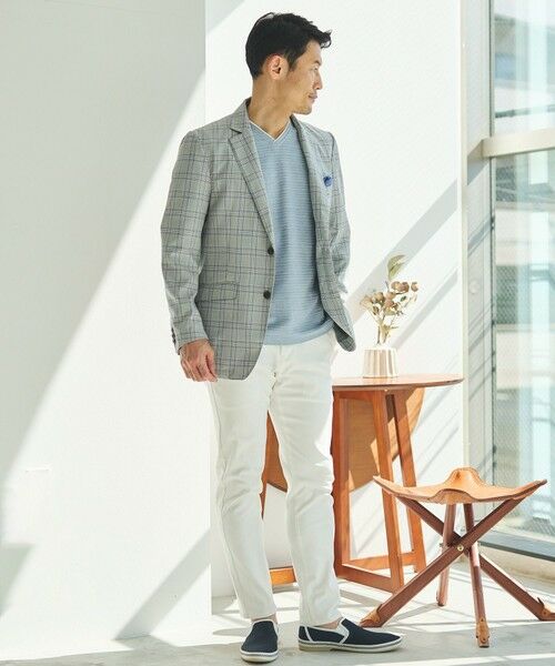MEN'S BIGI / メンズビギ テーラードジャケット | T/Rウインドウペンチェックテーラードジャケット | 詳細7