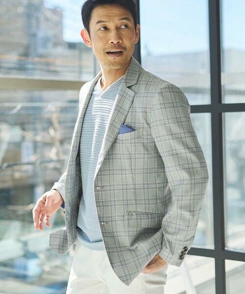 MEN'S BIGI / メンズビギ テーラードジャケット | T/Rウインドウペンチェックテーラードジャケット | 詳細2