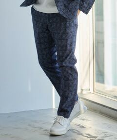 MEN'S BIGI / メンズビギ スラックス・ドレスパンツ | ポリエステルサッカーチェック柄スラックス