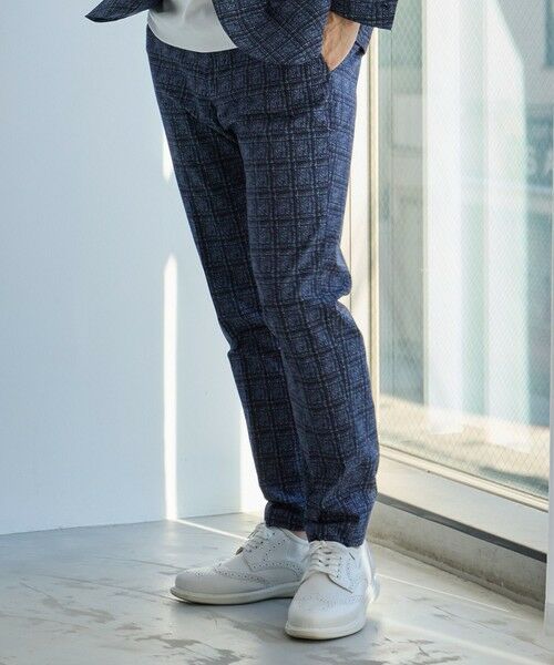 MEN'S BIGI / メンズビギ スラックス・ドレスパンツ | ポリエステルサッカーチェック柄スラックス | 詳細1